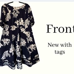 Jessica Howard Kids Dress - Black and White Floral